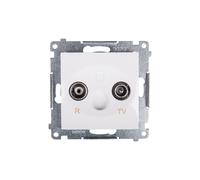 Simon 54 prise antenne RD/TV blanc passage DAP10.01/11