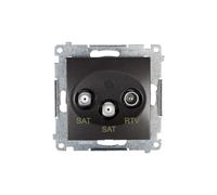 Kontakt-Simon DASK2.01/48 Prise de courant en plastique IP20 Anthracite 75 mm 41 mm 75 mm