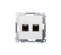 Kontakt-Simon D62E.01/11 Prise de courant en plastique IP20 Blanc 75 mm 44 mm 75 mm