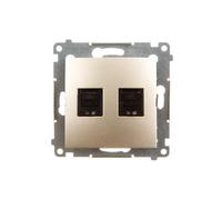Kontakt-Simon D62.01/44 Prise de courant en plastique IP20 Doré 75 mm 37 mm 75 mm