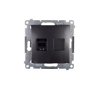 Kontakt-Simon D61.01/48 Douille plastique anthracite IP20 75 mm 37 mm 75 mm
