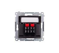 Simon 54 prise haut-parleur double anthracite DGL32.01/48