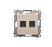 Ordinateur double prise 2xRJ45 cat.6 avec Simon 54 D62.01/41