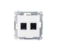 Kontakt-Simon D62.01/11 Prise de courant en plastique IP20 Blanc 75 mm 37 mm 75 mm
