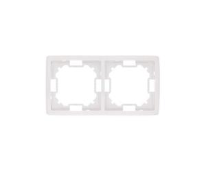 Simon 5902787568375 Basic Standard Double Cadre Universel Blanc BMR2/11 Contact Simon