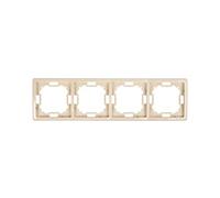 Simon 5902787573935 Basic Standard Cadre universel 4 voies Beige BMR4/12 Contact Simon