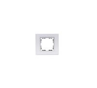 Simon 82 Single pierre argent / cadre intermédiaire aluminium mat 82917-62