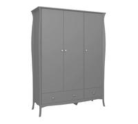 Simon armoire de rangement 2 tiroirs 3 portes gris.