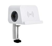 SIMON - Base Combiflat, Prise Multiple avec 2 Prises Schuko 16 A 250 V + 2 USB A + 2 USB C, avec Charge Intelligente Smart Charge et sans Fil, Support de Fixation, Couleur Blanche