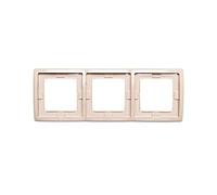 Simon Basic 5902787551964 BMR3B/12 Cadre universel standard 3 voies Beige IP44 BMR3B/12