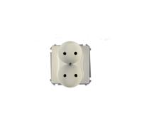 Simon Basic double prise b/u 16A IP20 blanc BMG2M.01/11