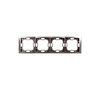 Simon Basic Neos cadre quadruple acier inox BMRC4/21