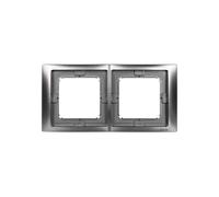 Simon Basic Neos Double cadre inox IP44 BMRC2B/21
