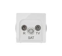 Kontakt-Simon BMZAR-SAT10/P.01/11 Prise de courant en plastique IP20 Blanc 75 mm 41 mm 75 mm