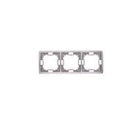 Simon Basic Standard Plaque triple universelle inox BMR3/21