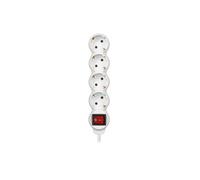 SIMON Brico Basicline - Base 4 prise prise terre + interrupteur + câble de 1,5 m 3 G1 Blanc Sac rabat