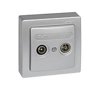 SIMON Brico g7348753 - Prise r-tv + SAT intermédiaire aluminium