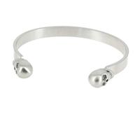 Simon Carter - Bracelet - Double tête de mort - Gris acier - Acier - Contemporain - Tête de mort