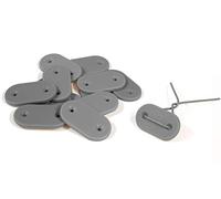 Simon & Co -Lot de 26- Fixation pour canisse et Brise-Vue - Couleur Gris - avec Fil résistant - en Bonus Une Petite étiquette en Bamboo pour étiqueter Vos Plantes !