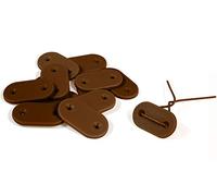 Simon & Co -Lot de 26- Fixation pour canisse et Brise-Vue - Couleur Marron - avec fil résistant - en Bonus une petite étiquette en bamboo pour étiqueter vos plantes !