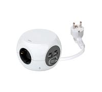 SIMON COMBIBALL Multiprise multiprise avec USB, 7 Prises de Charge, Voleur de Prises avec Interrupteur, Couleur Blanche