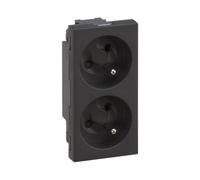 Simon Connect Double socket S500 z/u 16A sans signaler le graphite 50000458-038