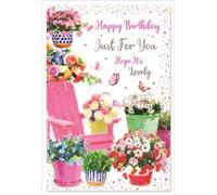 Simon Elvin - Carte de voeux en pot de fleurs, Joyeux anniversaire, carton (pack de 6) SG38878 (taille unique) (Coloré)