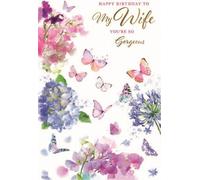 Simon Elvin - Carte de voeux "Happy Anniversary To My Wife You Are So Gergeous" Pack de 6 - Carton SG37781 (Taille unique) (Coloré)