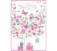 Simon Elvin - Carte de voeux "Just For You", Pack de 6 Joyeux Anniversaires - Carton SG37151 (Taille unique) (Blanc/Rose/Vert)