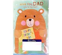 Simon Elvin - Carte de voeux "Love You Dad", Fête des Pères Pack de 6 - Carton SG33962 (Taille unique) (Vert/Brun)