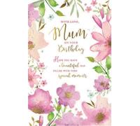 Simon Elvin - Carte de voeux "With Love Mum On Your Birthday" Pack de 6 - Carton SG37795 (Taille unique) (Coloré)