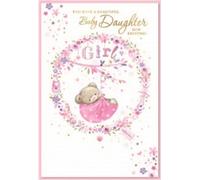 Simon Elvin - Carte de voeux "You Have A Beautiful Baby Daughter" Pack de 6 - Carton SG37677 (Taille unique) (Blanc/Rose)