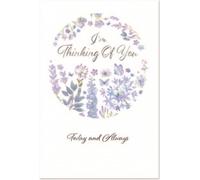 Simon Elvin - Carte de vœux "I'm Thinking of You", Condoléances Pack de 6 - Carton SG38198 (Taille unique) (Bleu/Violet/Brun)