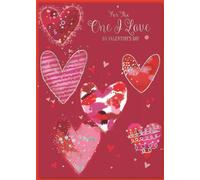Simon Elvin - Coeurs - Carte de voeux "For The One I Love", St Valentin Pack de 6 - Carton SG22567 (Taille unique) (Rouge)