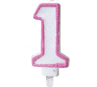 Simon Elvin - Double face - Bougie, 1er anniversaire - Cire SG29781 (Taille unique) (Blanc/Rose)