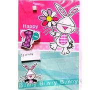 Simon Elvin - Lapin - Carte de voeux "I Am", 1er anniversaire - Carton SG34168 (Taille unique) (Bleu/Rose)