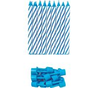 Simon Elvin - Spirale - Bougies d'Anniversaire "Glitter" Pack de 18 - Cire SG19901 (Taille unique) (Bleu)