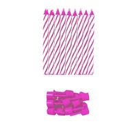 Simon Elvin - Spirale - Bougies d'anniversaire "Glitter" Pack de 18 - Cire SG19901 (Taille unique) (Rose)