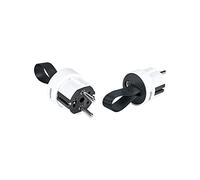 Simon Fiche 16 A 250 V avec Prise de Terre avec Ruban en Nylon pour débrancher de manière Pratique et Simple, Blanc, 0
