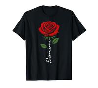 Simon Fleur Rouge Prénom pour Hommes Enfants Garçons T-Shirt
