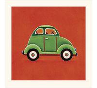 Simon Hart (Green Car 40 x 40 cm Montée d'impression
