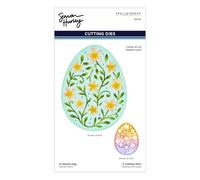 Simon Hurley Matrice de découpe en forme d'œuf en fleurs