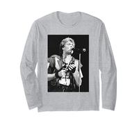 Simon Le Bon Duran Duran Sing Blue Silver Tournée 1983 Manche Longue
