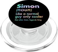 Simon Like A Normal Guy Only Cooler Legend King Prénom PopSockets PopGrip pour MagSafe