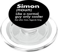 Simon Like A Normal Guy Only Cooler Legend King Prénom PopSockets PopGrip pour MagSafe