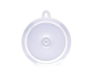 SIMON - Lumière LED avec capteur de mouvement, sans fil et rechargeable USB, lumière neutre 4000 K, éclairage pour armoires, couloirs et cuisine, économie d'énergie, design circulaire, couleur blanche