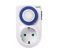 Simon - Programmateur analogique Quotidien, Prise minuteur programmable, Compact et analogique, 24 h, intensité 16 A, 230 V/50 Hz, Couleur Blanche