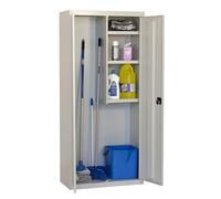 Simon Rack Armoire de Rangement Métallique Multi, 1800x600x400 mm, 2 Portes, 3 étagères,Gris, Serrure & Revêtement Epoxy - Simonlocker