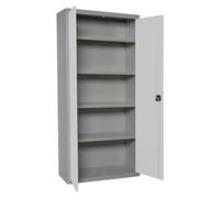 Simon Rack Armoire Metallique, 1800x800x400 mm, 2 Porte, avec 4 Étagères, Gris/Blanc - Simonlocker