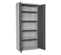 Simon Rack Armoire Metallique Bureau 4 Étagères, 1800x800x400 mm, Gris/Anthracite, 1800x800x400
